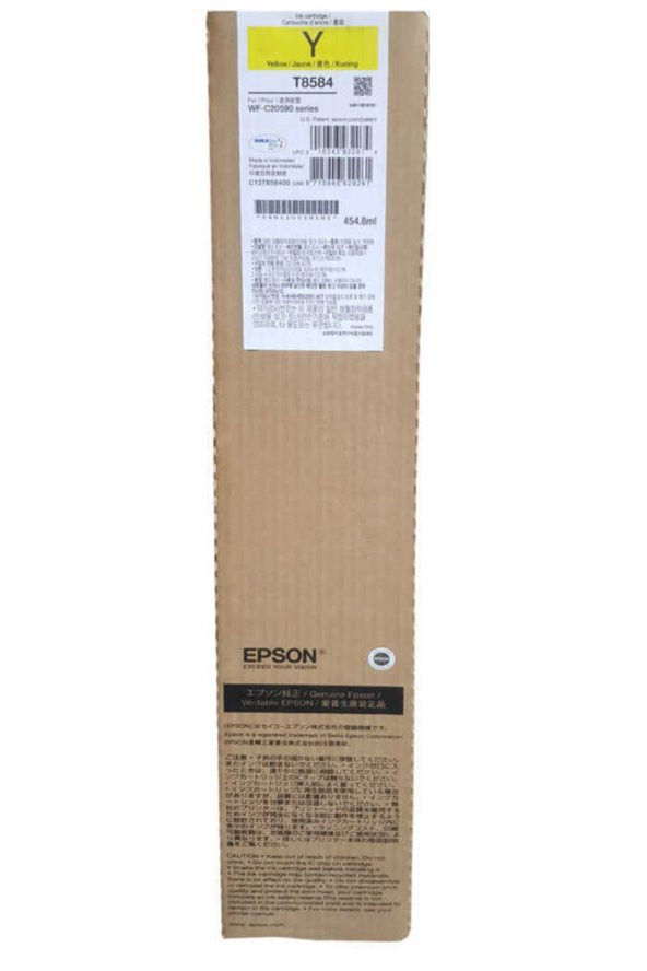 Epson T8584 (C13T858400) Sarı Orjinal Mürekkep WF-C20590 50,000 Sayfa ürün görseli