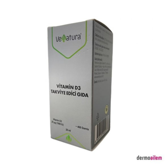 VeNatura Vitamin D3 Takviye Edici Gıda 20 ml Damla