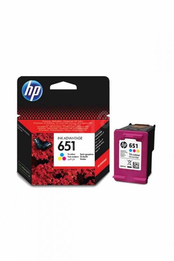 HP 651 C2P11A RENKLİ ORJİNAL KARTUŞ DeskJet 5645 / 5575