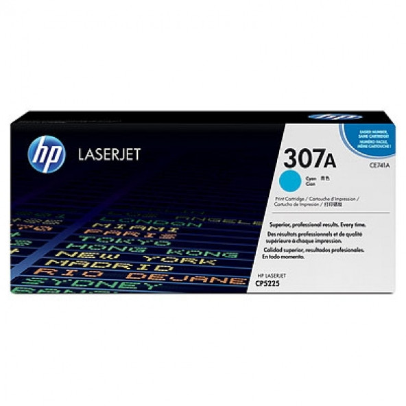 HP CE741A (307A) MAVİ ORJİNAL TONER - HP CP5225 ürün görseli