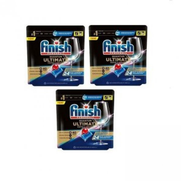 Finish Quantum Ultimate Bulaşık Makinesi Deterjanı Tableti 40 Kapsül x 3 Adet