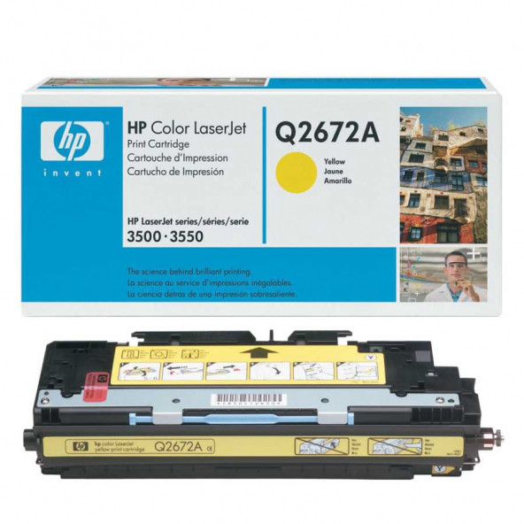 HP Q2672A (309A) Sarı Orjinal Toner - LaserJet 3700 ürün görseli 1