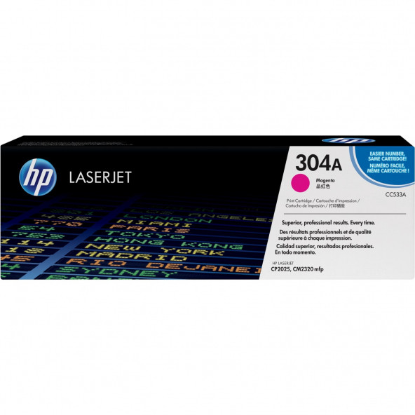 HP CC533A (304A) Kırmızı Orjinal Toner - LaserJet CP2025n