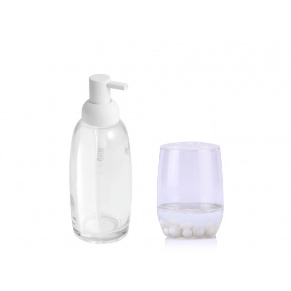 ZBOSP-C199 SIVI SABUNLUK VE DİŞ FIRÇALIK 2 Lİ BANYO SETİ BONCUKLU - Resim 2