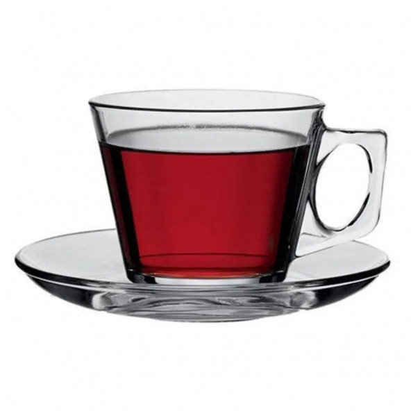 Paşabahçe 97302 Vela Fincan Takımı - Çay Fincan Takımı - Cam Kahve Fincan Seti 12 li Fincan Seti