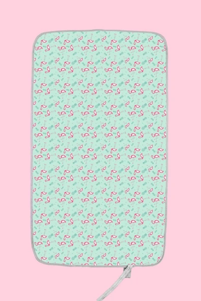 Anne Bebek Bakım Örtüsü Alez Yenidoğan Alt Açma Değiştirme Flamingo Organizer Ped Minder ÇiftTaraflı - Resim 8