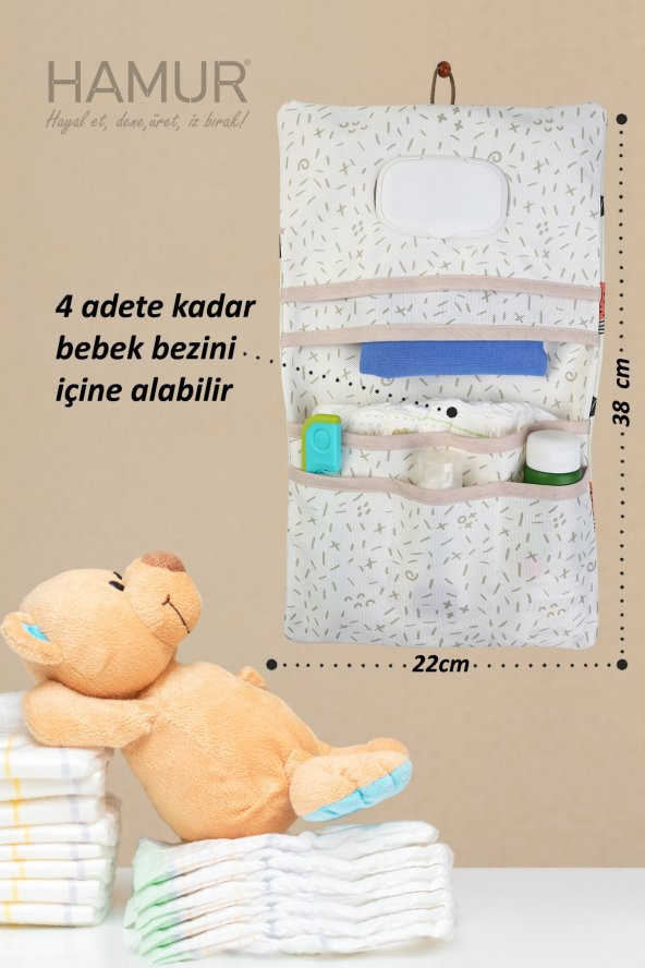 Anne Bebek Bakım Çantası Yenidoğan Alt Açma Değiştirme Düzenleyici Çantası Organizer Poyraz - 8