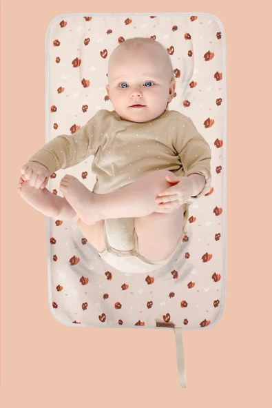 Anne Bebek Bakım Örtüsü Alez Yenidoğan Alt Açma Değiştirme Ada Organizer Pedi Minderi Çift Taraflı - Resim 2