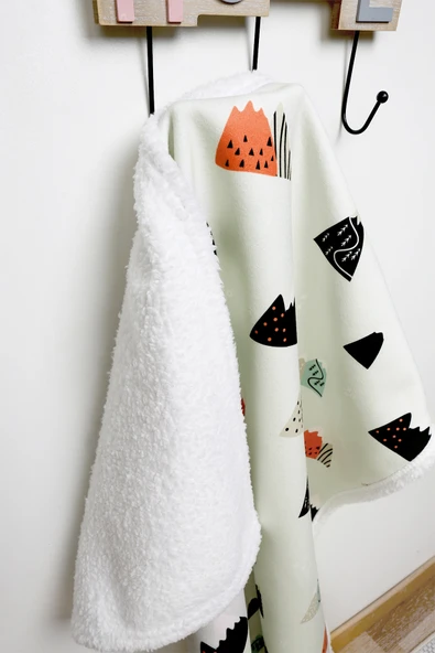 Fluffy Bebek Battaniyesi 80x100 Cm Poyraz Kundak Puset Çift Taraflı Koyun Tüyü Battaniye 100x80 - Resim 5