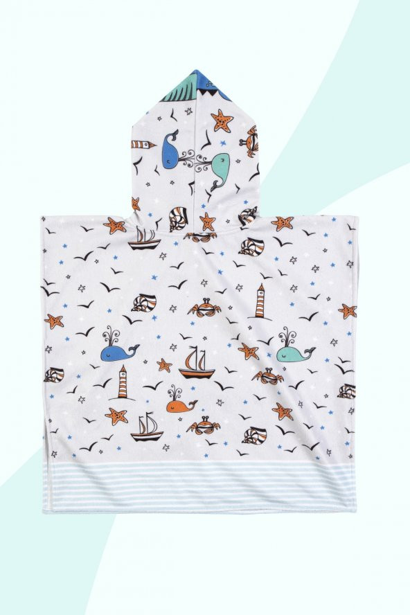 Plaj Havlusu Bebek Çocuk Panço 2-3 Marine - 2