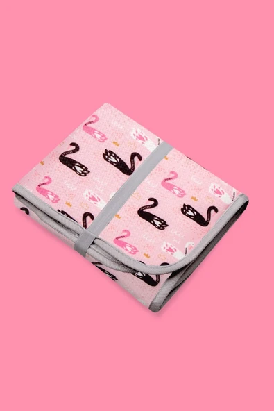 Anne Bebek Bakım Örtüsü Alez Yenidoğan Alt Açma Değiştirme Kugu Organizer Pedi Minderi Çift Taraflı ürün görseli 1