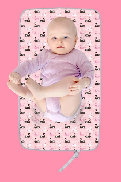 Anne Bebek Bakım Örtüsü Alez Yenidoğan Alt Açma Değiştirme Kugu Organizer Pedi Minderi Çift Taraflı - Resim 2