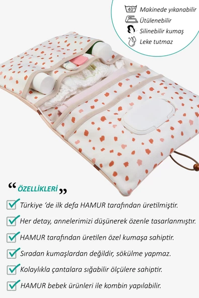 Anne Bebek Bakım Çantası Yenidoğan Alt Açma Değiştirme Düzenleyici Çantası Organizer Ada - 3