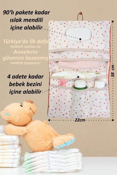 Anne Bebek Bakım Çantası Yenidoğan Alt Açma Değiştirme Düzenleyici Çantası Organizer Bonatitan - Resim 5