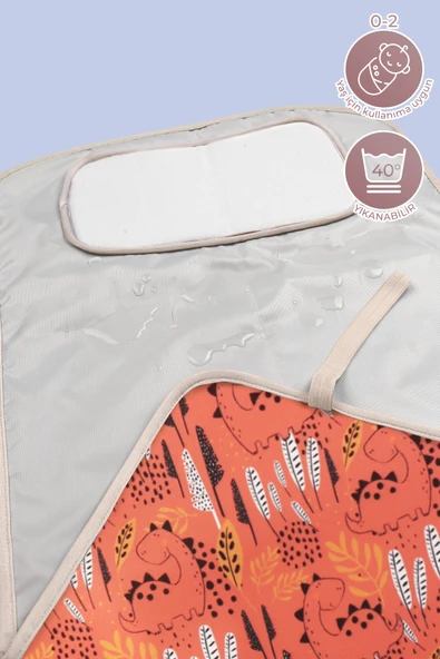 Anne Bebek Bakım Örtüsü Yenidoğan Alt Açma Değiştirme Bonatitan Organizer Pedi Minderi Çift Taraflı - Resim 3