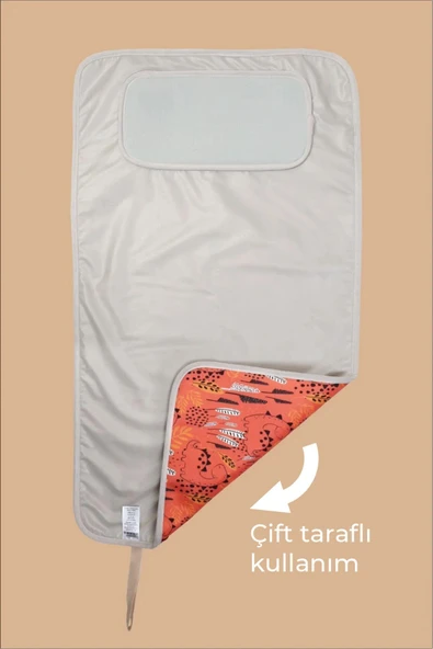 Anne Bebek Bakım Örtüsü Yenidoğan Alt Açma Değiştirme Bonatitan Organizer Pedi Minderi Çift Taraflı - Resim 4