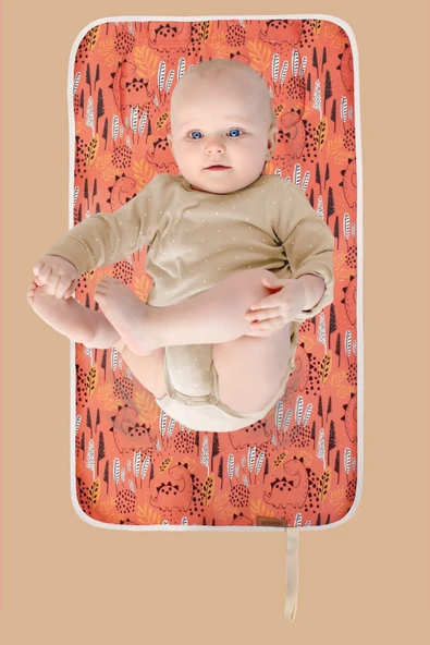 Anne Bebek Bakım Örtüsü Yenidoğan Alt Açma Değiştirme Bonatitan Organizer Pedi Minderi Çift Taraflı - Resim 2