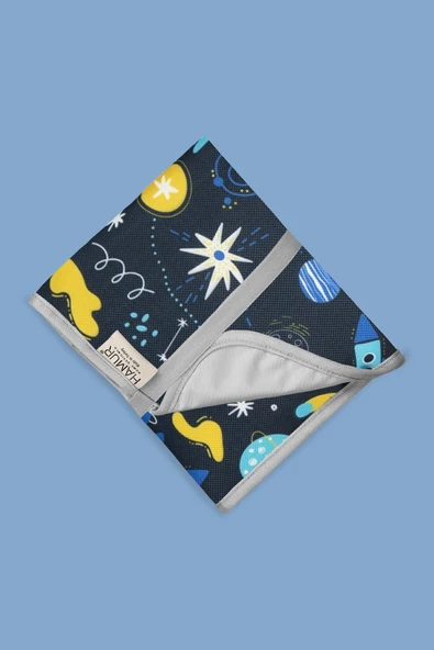 Anne Bebek Bakım Örtüsü Alez Yenidoğan Alt Açma Değiştirme Space Organizer Pedi Minderi Çift Taraflı - Resim 6