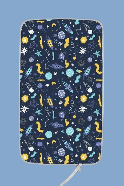 Anne Bebek Bakım Örtüsü Alez Yenidoğan Alt Açma Değiştirme Space Organizer Pedi Minderi Çift Taraflı - 7