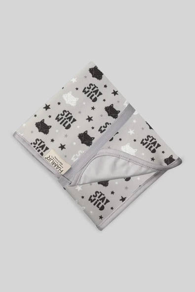 Anne Bebek Bakım Örtüsü Alez Yenidoğan Alt Açma Değiştirme Fox Organizer Pedi Minderi Çift Taraflı - 6