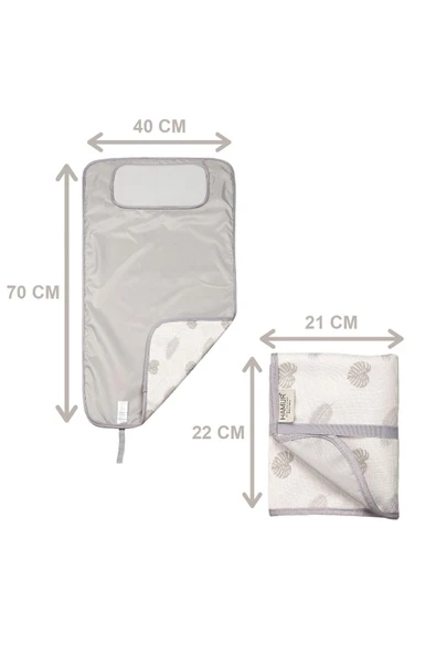 Anne Bebek Bakım Örtüsü Alez Yenidoğan Alt Açma Değiştirme Melis Organizer Pedi Minderi Çift Taraflı - 8