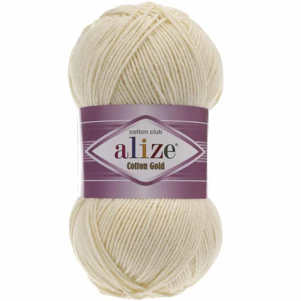 Alize Cotton Gold El Örgü İpi 01 Krem