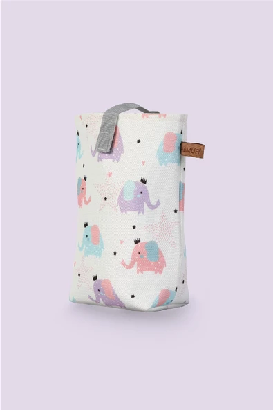 Islak/kuru Kirli Temiz Bebek Kıyafet Çamaşır Çantası Elephant - 3