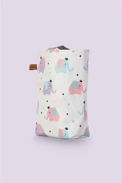 Islak/kuru Kirli Temiz Bebek Kıyafet Çamaşır Çantası Elephant - 5