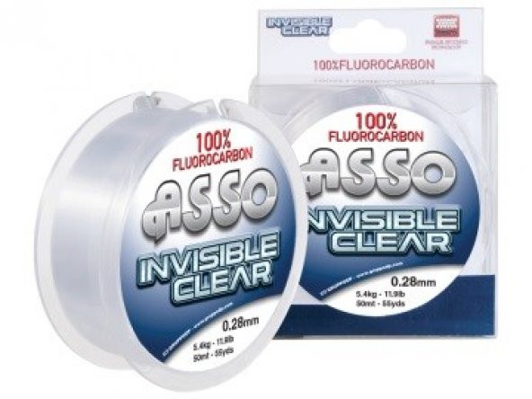 ASSO INVISIBLE CLEAR 100 FLUOROCARBON 0,35MM 50MT