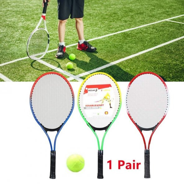 Clifton Çocuk Tenis Raketi Seti 21 Inç 2 Raket 1 Top Çantalı Set - 5