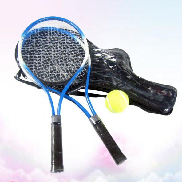 Buffer Çocuk Tenis Raketi Seti 21 Inç 2 Raket 1 Top Çantalı Set - 6