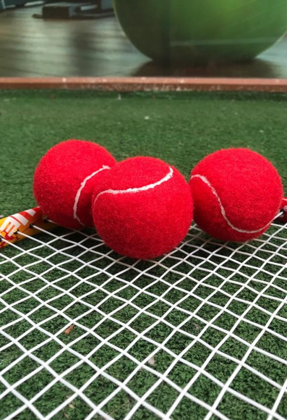 Werkon 3 Adet Antrenman Tenis Topu Kırmızı - 2
