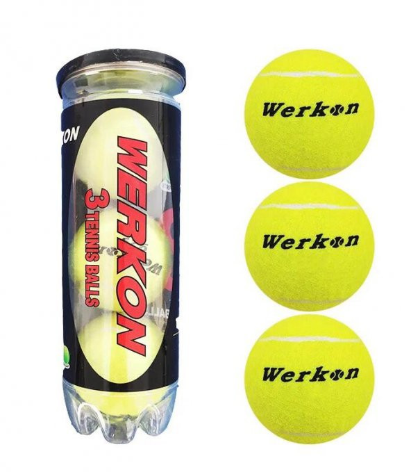 Werkon 3Lü Tenis Topu Vakumlu Ambalajda
