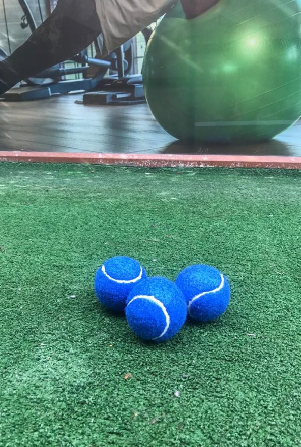 Werkon 3 Adet Antrenman Tenis Topu Mavi - 4