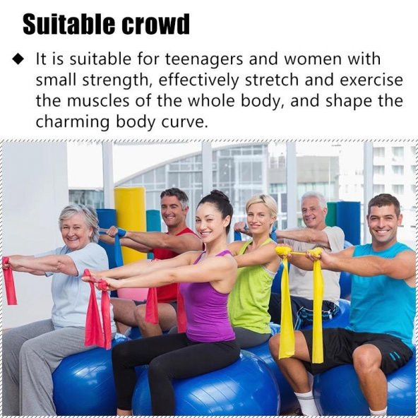 Pilates Bandı Plates Egzersiz Direnç Lastiği Mavi - 2