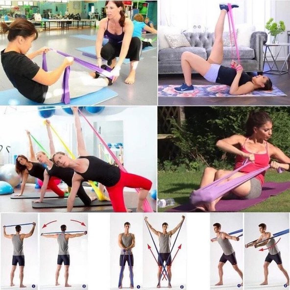Pilates Bandı Plates Egzersiz Direnç Lastiği Fuşya - 2