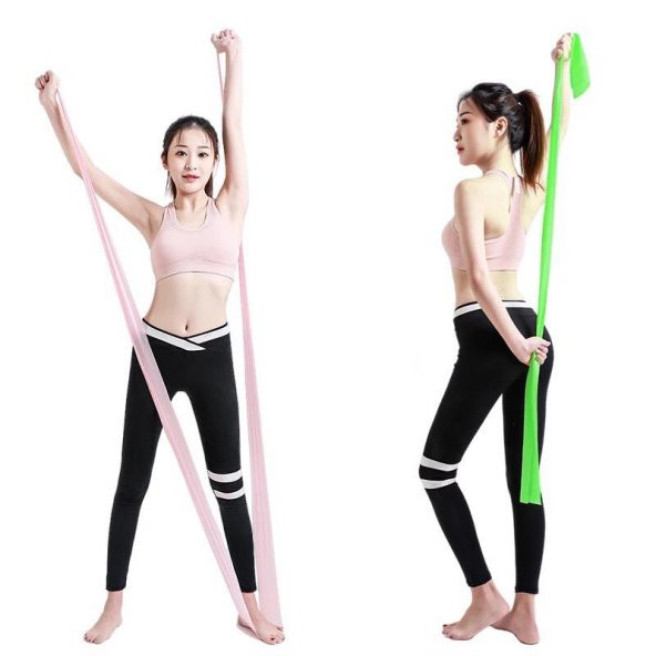Pilates Bandı Plates Egzersiz Direnç Lastiği Fuşya - 3