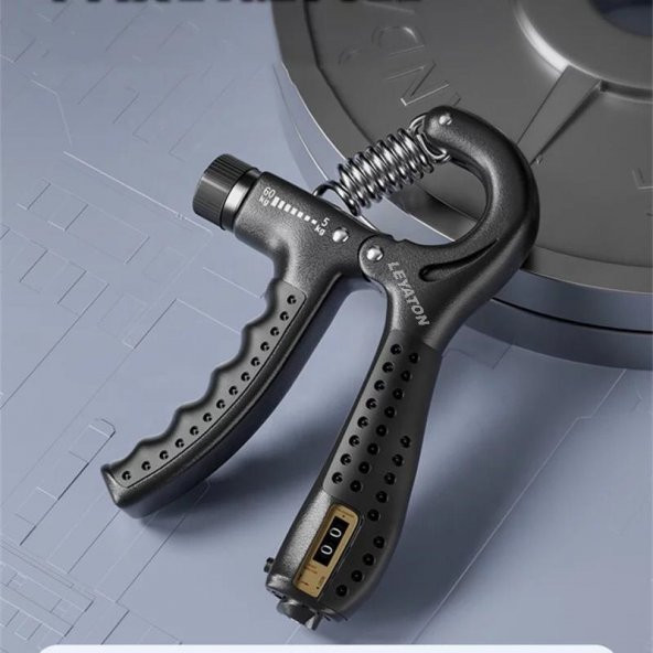 Leyaton Orijinal Sayaçlı El Yayı 60 Kg - 5 Kg Ayarlanabilir 1 Adet El Yayı Bilek Kas Güçlendirici - 3