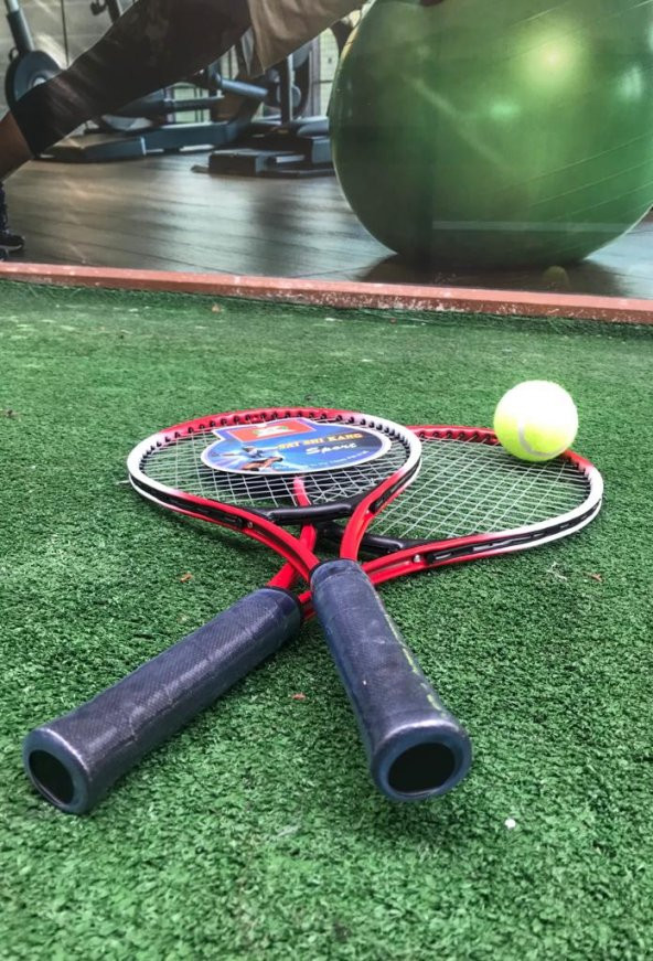 Leyaton Çocuk Tenis Raketi Seti 21 Inç 2 Raket 1 Top Çantalı Set - 5