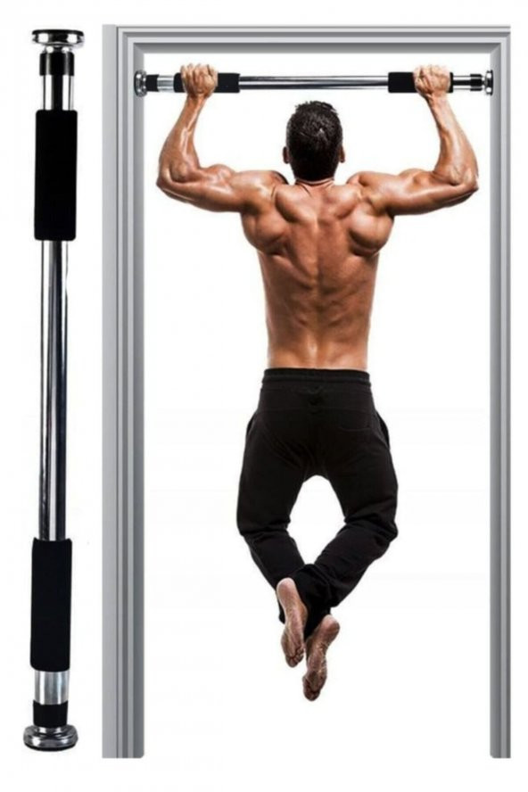 Buffer Kapı Ve Duvar Arası Barfiks Demiri Ayarlanabilir Barfiks Çubuğu Barfiks Aleti Barfiks Çekme 62 Cm - 3