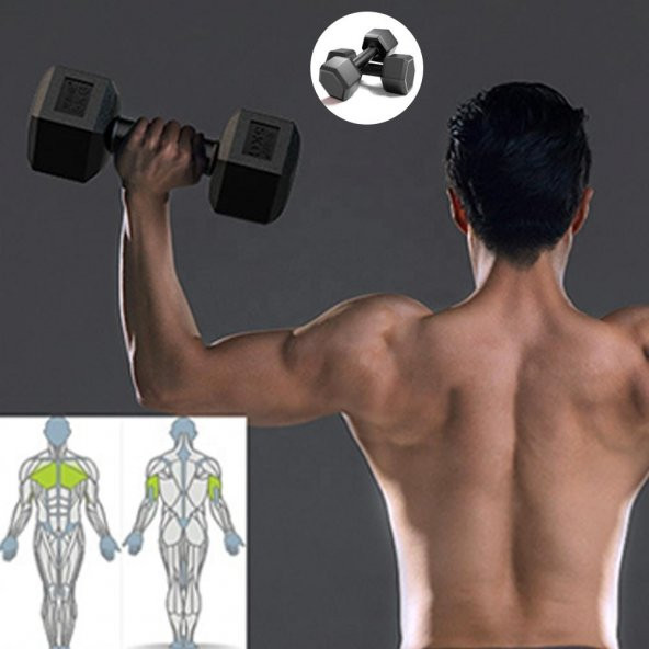 Leyaton 10 Kg X 2 Adet 20 Kg Dambıl Seti, Dumbell Set Dumbell 2X10 Kg - 2
