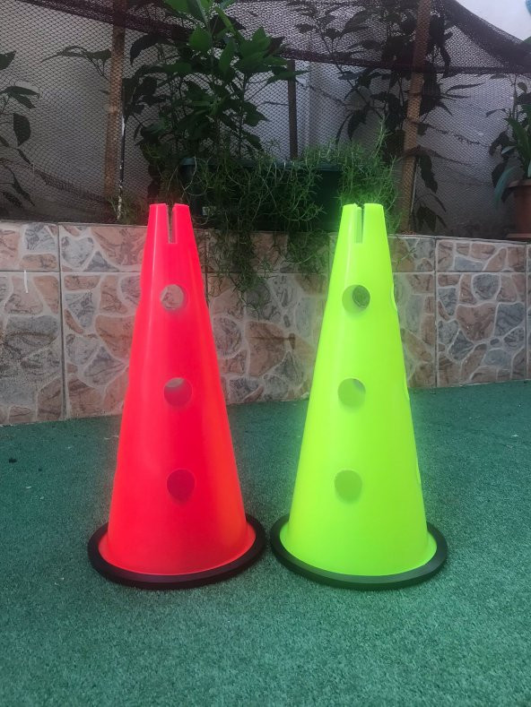 12li 40 cm Delikli Antrenman Hunisi Kauçuk Taban Huni