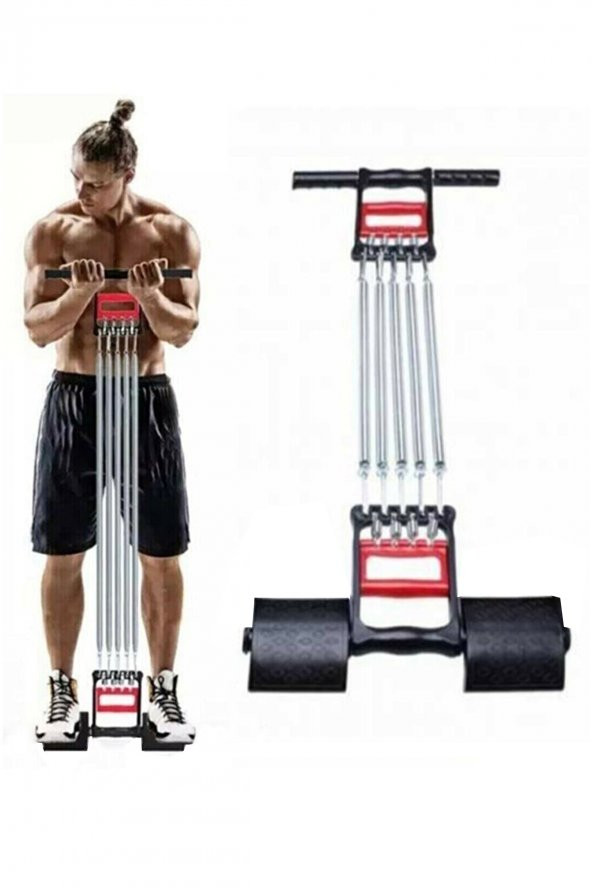 Leyaton El Ayak Göğüs Direnç Yayı Ayak Aparatlı Spor Aleti Kol Bacak Göğüs Geliştirici Kas Egzersiz Aleti - 2