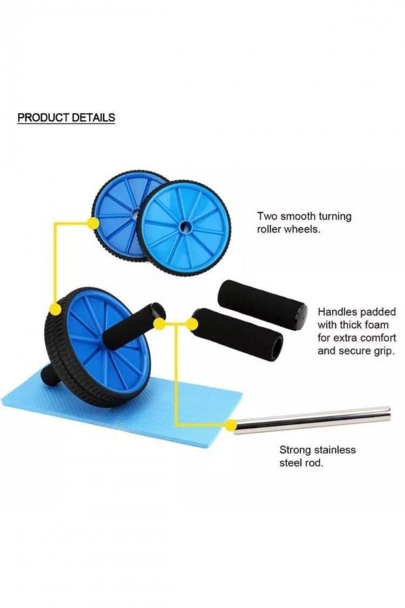 Leyaton Fitness Karın Kası Sixpack Egzersiz Tekeri Spor Aleti Ab Wheel - 4