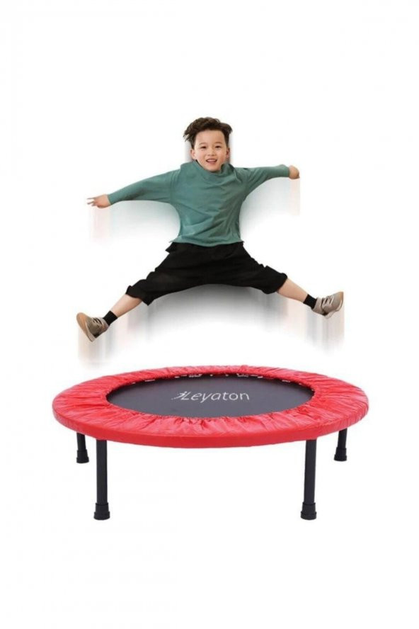 Leyaton 92 Cm Deluxe Trampolin Kırmızı (36 Inç Trambolin) Çocuk Trambolini