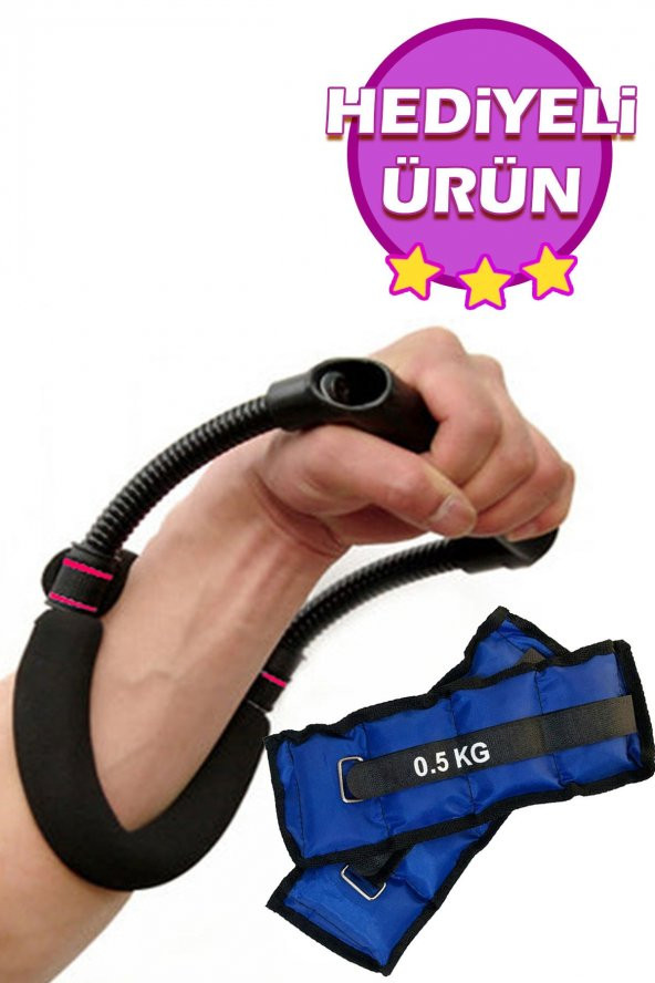 Leyaton Wrist Bilek Ve Ön Kol Güçlendirme Aleti Kas Yapma Çalıştırma Aleti + 0.5 Kg X 2 Adet Bilek Ağırlığı