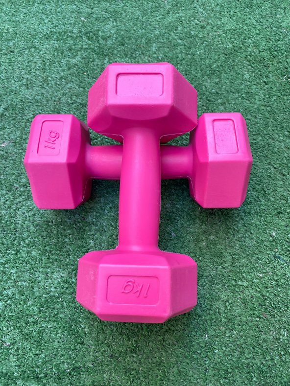 Leyaton 1 Kg Dambıl Seti Ağırlık Seti 1 Kg 2 Adet Pembe - 2