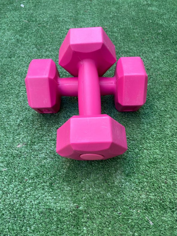 Leyaton 1 Kg Dambıl Seti Ağırlık Seti 1 Kg 2 Adet Pembe - 5