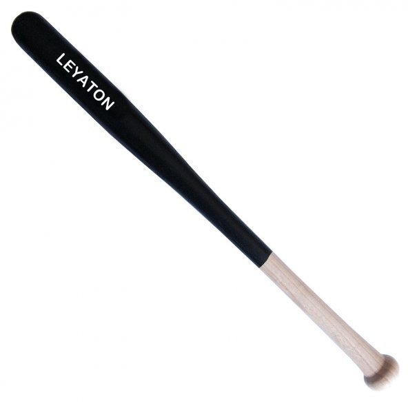 Leyaton Siyah Beyzbol Sopası 61 Cm Dişbudak Ağacından Kırılmaz Bezbol Sopası