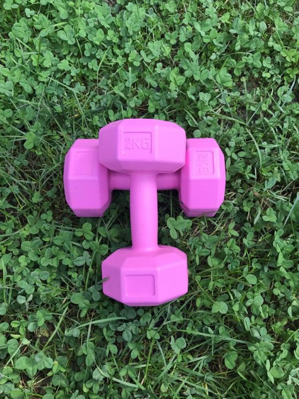 Leyaton Dambıl Seti Köseli Vınyl 2 kg Ağırlık Seti 2 Kg x 2 Adet  4 Kg - 2